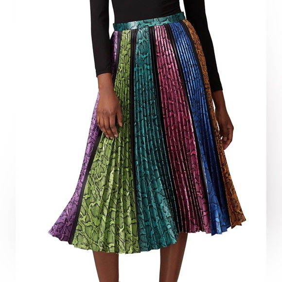 DELFI Collective Womens Multicolored Colorblock Snake Clara RARE Skirt Size XS - Picture 2 of 9
